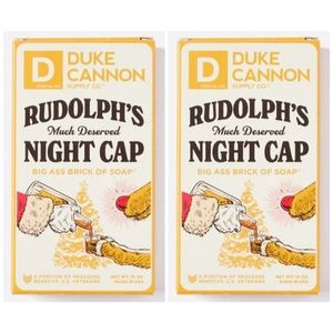 🆕 2 Pack Duke Cannon Supply Co. Big Ass Brick Of Soap Rudolph’s Night Cap 10oz